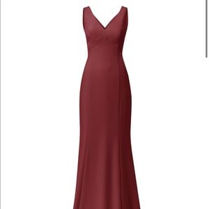 Amsale Gwyneth Dress in Cayenne